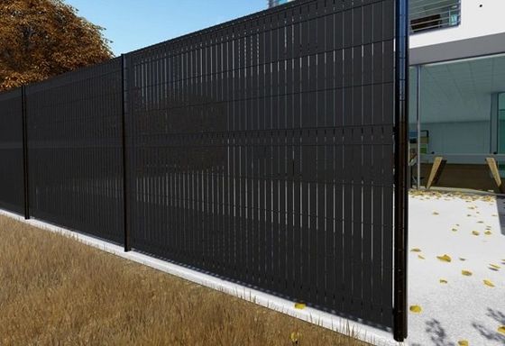 8 피트 개인 정보 구부러진 금속 울타리 2.43m 패널 높이 3d