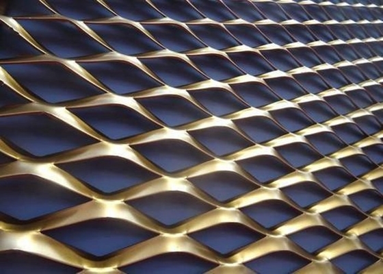 팽창된 와이어 메쉬 24in Ｘ 24in 패턴은 산업적 뻗친 금속 판을 양극 처리했습니다