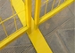 노랑색은 1.8m 높이 캐나다 기준 야외 건설 가설 울타리 패널을 착색시켰습니다