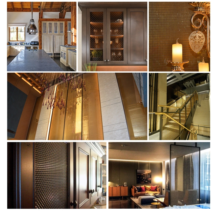 가구 캐비닛용 장식용 금속 크림프 스테인리스 스틸 평면 와이어 메쉬 2