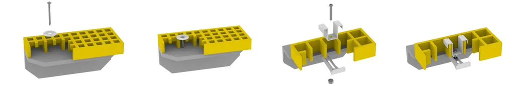 25mm 두께 및 38X38X38mm 크기의 유리 섬유로 제작된 FRP 보행로 GRP 격자 9