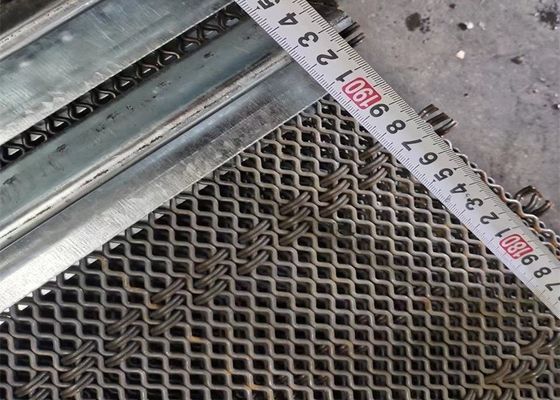 흑철판 4 밀리미터 진동 스크린 망 스퀘어 우븐 크림프 와이어