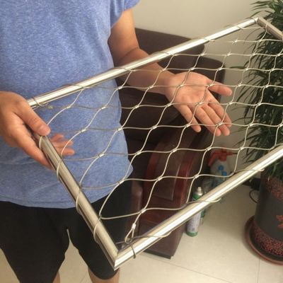 맞춤형 페룰 타입 Inox 316 와이어 로프 네트 유연한 스테인리스 스틸 케이블 Webnet X Tend 메쉬