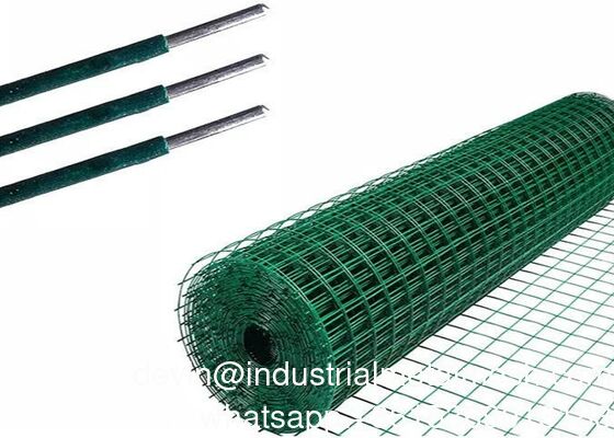 PVC 코팅된 사각 구멍 용접 강철 닭장 철망 롤