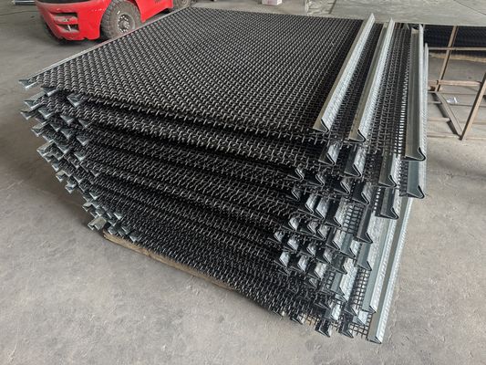 고장력 65mn은 탄광 산업을 위한 직류 전기로 자극된 크림프 와이어 메쉬를 쳤습니다