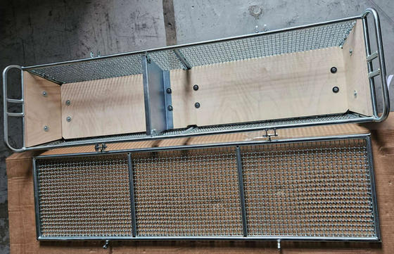 부엌 304 스테인레스 스틸 철망 그물 저장 바스켓 300x197x70mm