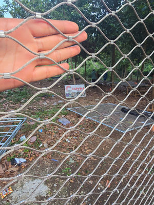 맞춤형 페룰 타입 Inox 316 와이어 로프 네트 유연한 스테인리스 스틸 케이블 Webnet X Tend 메쉬