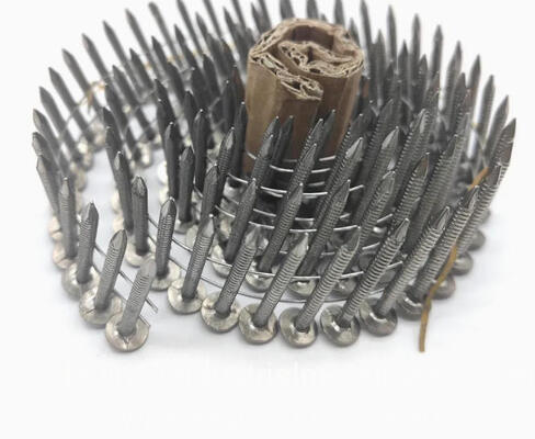 2-3/8"X. 099 페인트 옐로우 스크류/스파이럴 팔레트 코일 못 9000PCS