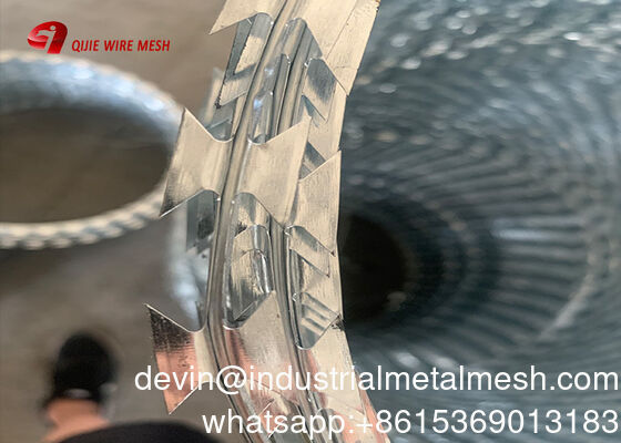 75X150mm 개방형 용접 면도날 철조망 펜스 패널용