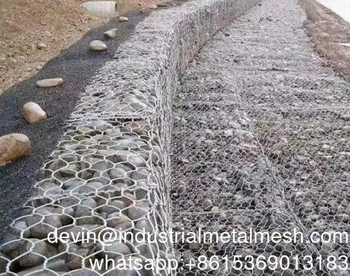 하천 바닥 보호용 내구성 아연 도금 용접 메쉬 가비온 와이어 바스켓