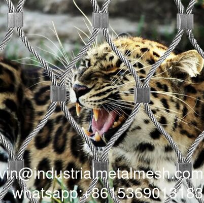 動物園フェンス用織りダイヤモンドワイヤーロープメッシュ