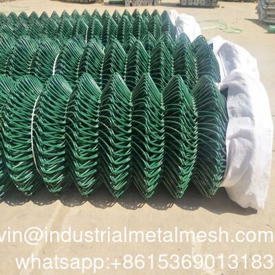 2"X2" Galvanized PVC Coated Metal Wire Mesh Chain Link Fence for Indoor Outdoor Garden Use