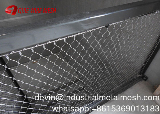 Ss 304 Ss 316 Stainless Steel Wire Rope Mesh Stainless Steel Ferrule Rope Mesh for Sale