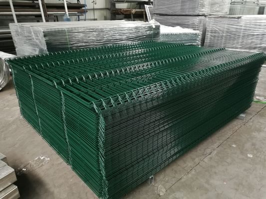 1.2x3.0m Pvc 코팅 곡선 금속 울타리 3d V 공항 굽기