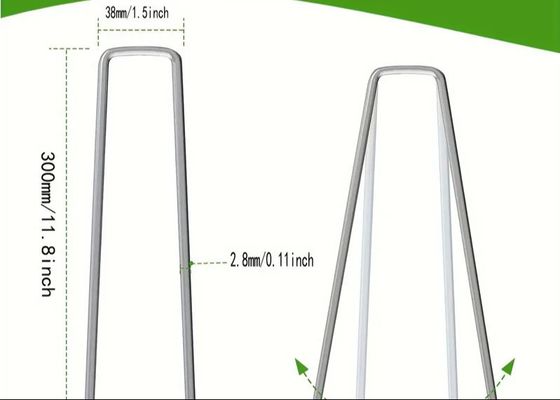 젤리화 된 풍경 스테이플 U 모양 잔디 잔디 톱니