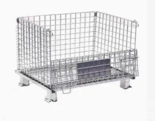 중장비 탈착식 접이식 견고한 금속 와이어 메쉬 케이지 보관 스태킹 컨테이너