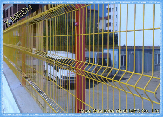 3D PVC 입히는 녹색 안전 강철 담, 5.0mm 철망사 담 패널