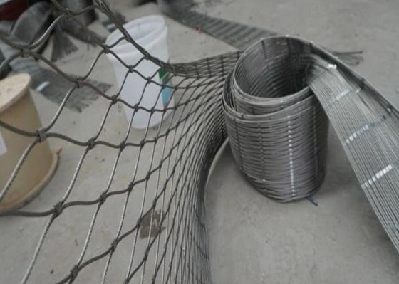 계단을 위한 물미와 7x19 스테인리스강 와이어 로프 메시망